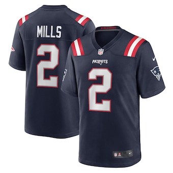 mens nike jalen mills navy new england patriots game player 